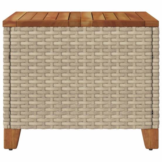 ComfortXL - Table Basse pour Salon de Jardin Beige Carrée, Structure en Polyrotin et Plateau Bois – ComfortXL Outdoor Living - Image 6