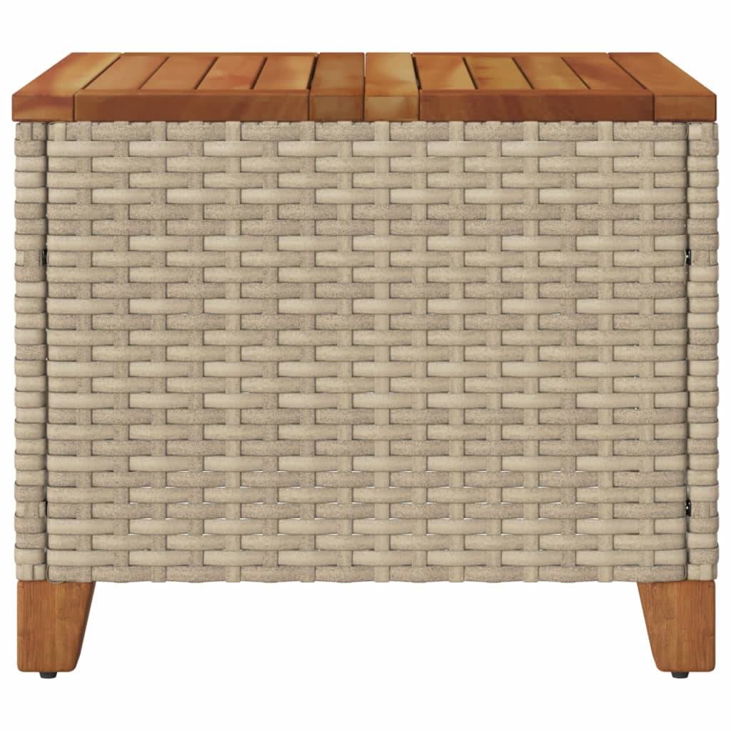 ComfortXL - Table Basse pour Salon de Jardin Beige Carrée, Structure en Polyrotin et Plateau Bois – ComfortXL Outdoor Living - Image 6