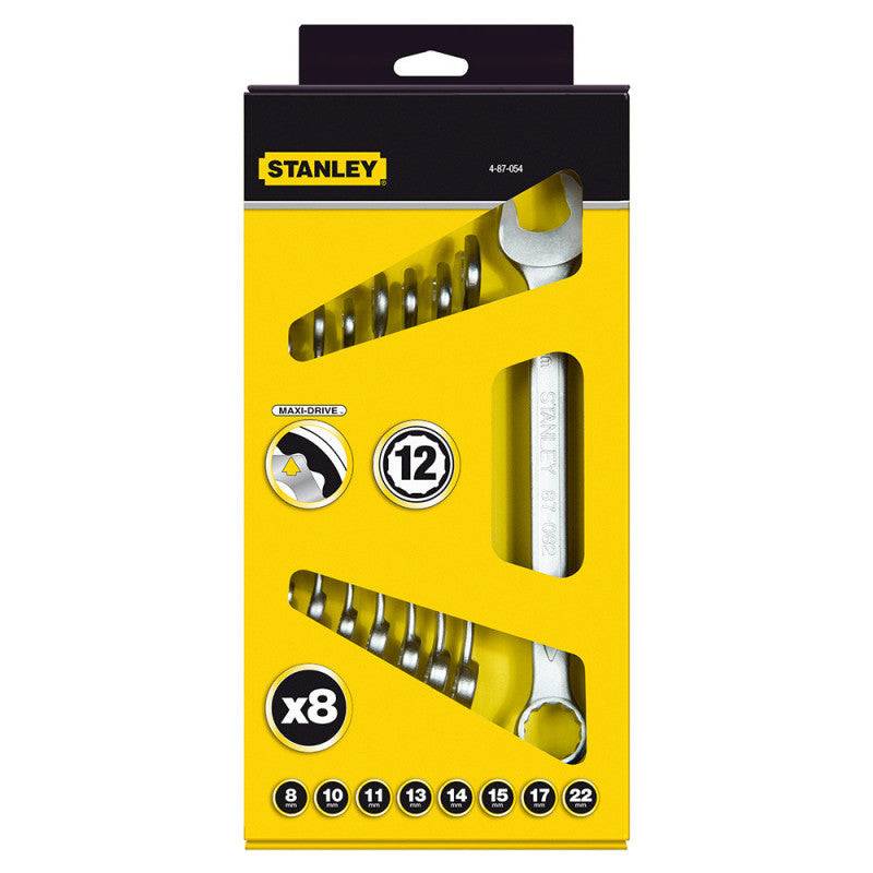 stanley - Cles Mixtes Maxidrive Réf. Dimensions 7 Clés : 8 / 10 / 12 / 13 / 14 / 17 / 19 Mm - Image 2