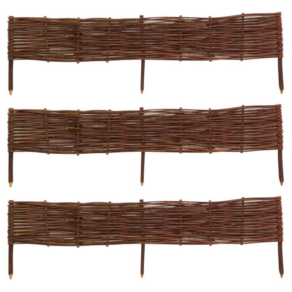 Aubry Gaspard - Bordures en osier tressé naturel (Lot de 12) - Imagen 3