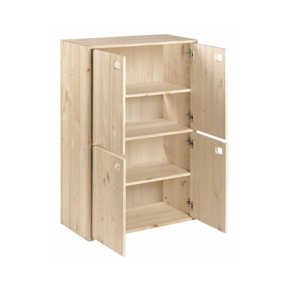 Meuble de rangement en pin 4 portes Dinamic - Imagen 4