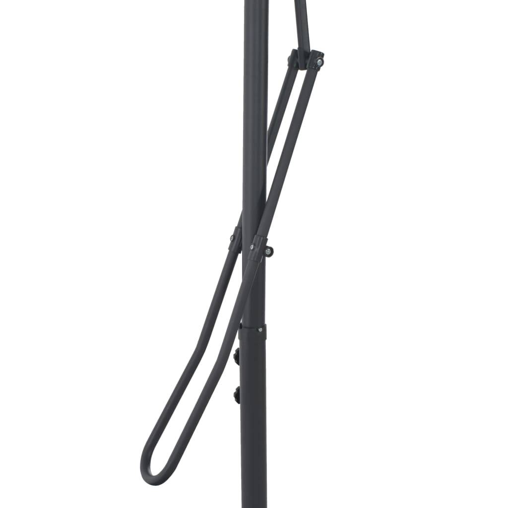 Helloshop26 - Parasol d'extérieur avec mât en acier 250 x 250 x 230 cm noir - Imagen 5