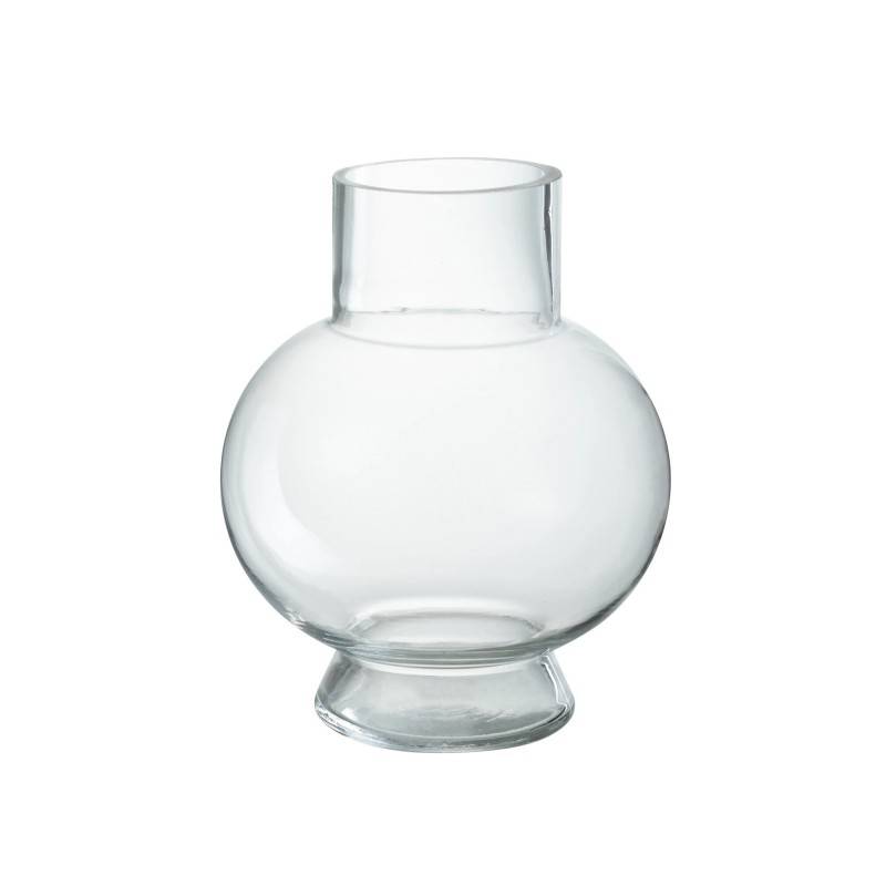 J-Line - Vase boule en verre transparent 18x18x22 cm - J-Line - Image 1