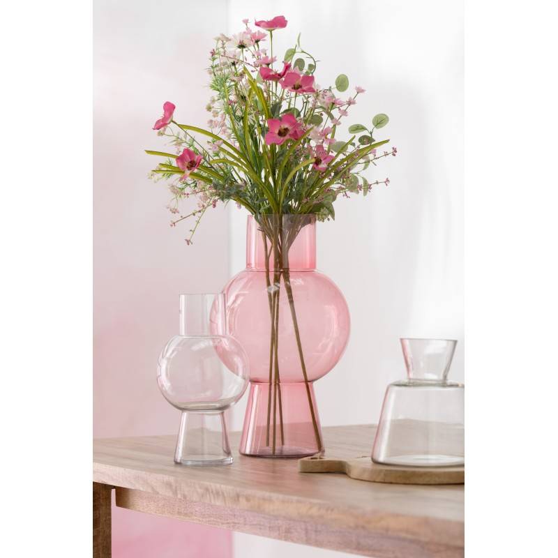 J-Line - Vase boule en verre transparent 18x18x22 cm - J-Line - Image 2