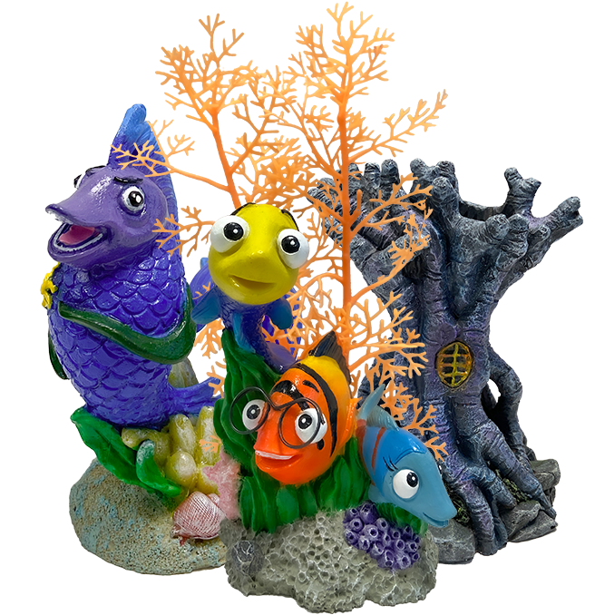 Superfish - Décoration aquarium 3 Best Fish plastique orange - SUPERFISH
