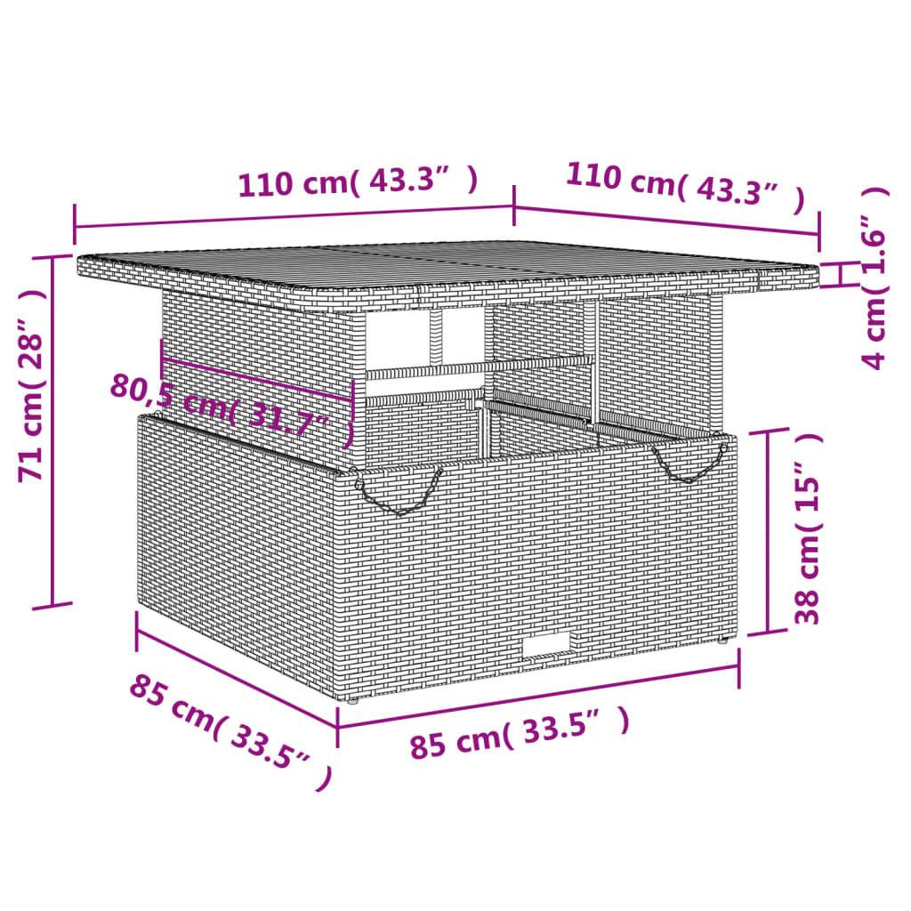 ComfortXL - Salon de Jardin Gris 4 Places avec Banc 2 Personnes et 2 Fauteuils Inclinables, Table Réglable – ComfortXL Outdoor Living - Image 3