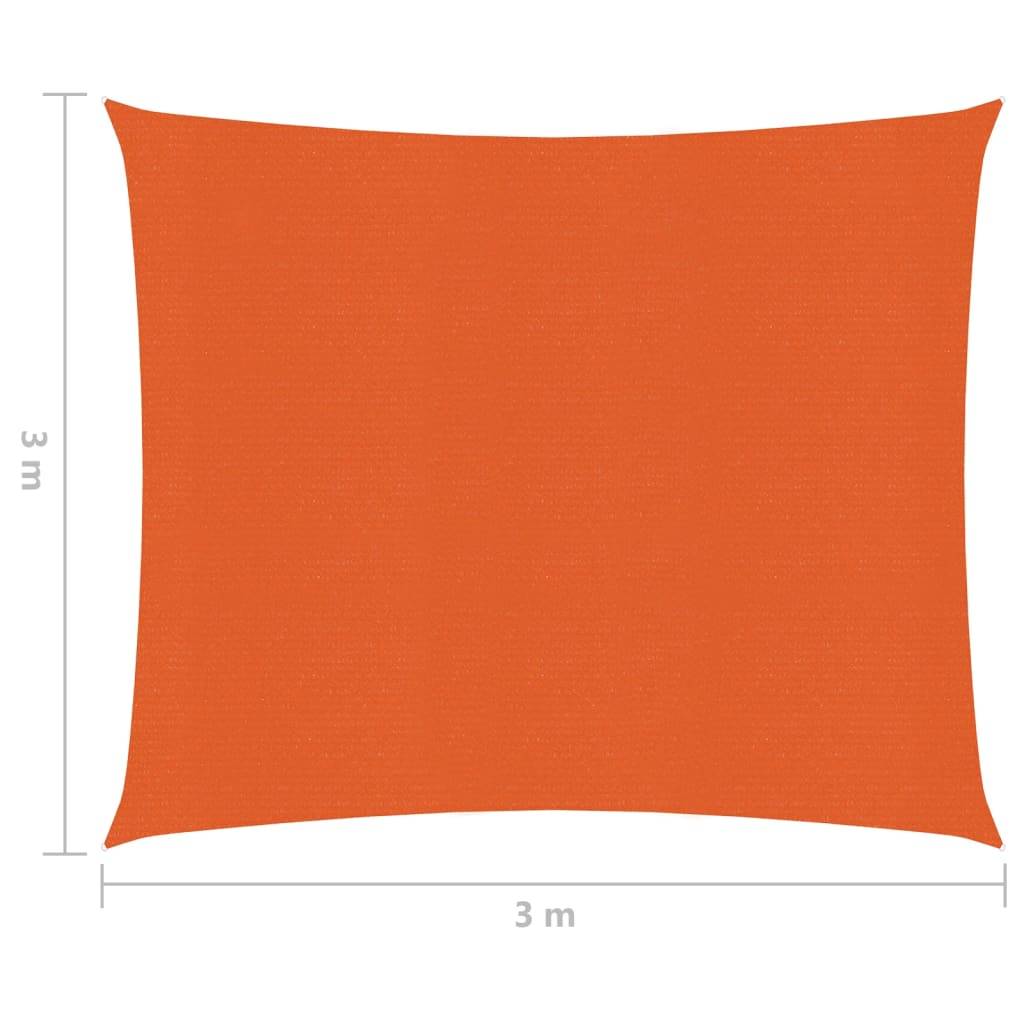 Helloshop26 - Voile d'ombrage 160 g/m² orange 3 x 3 m PEHD - Imagen 6