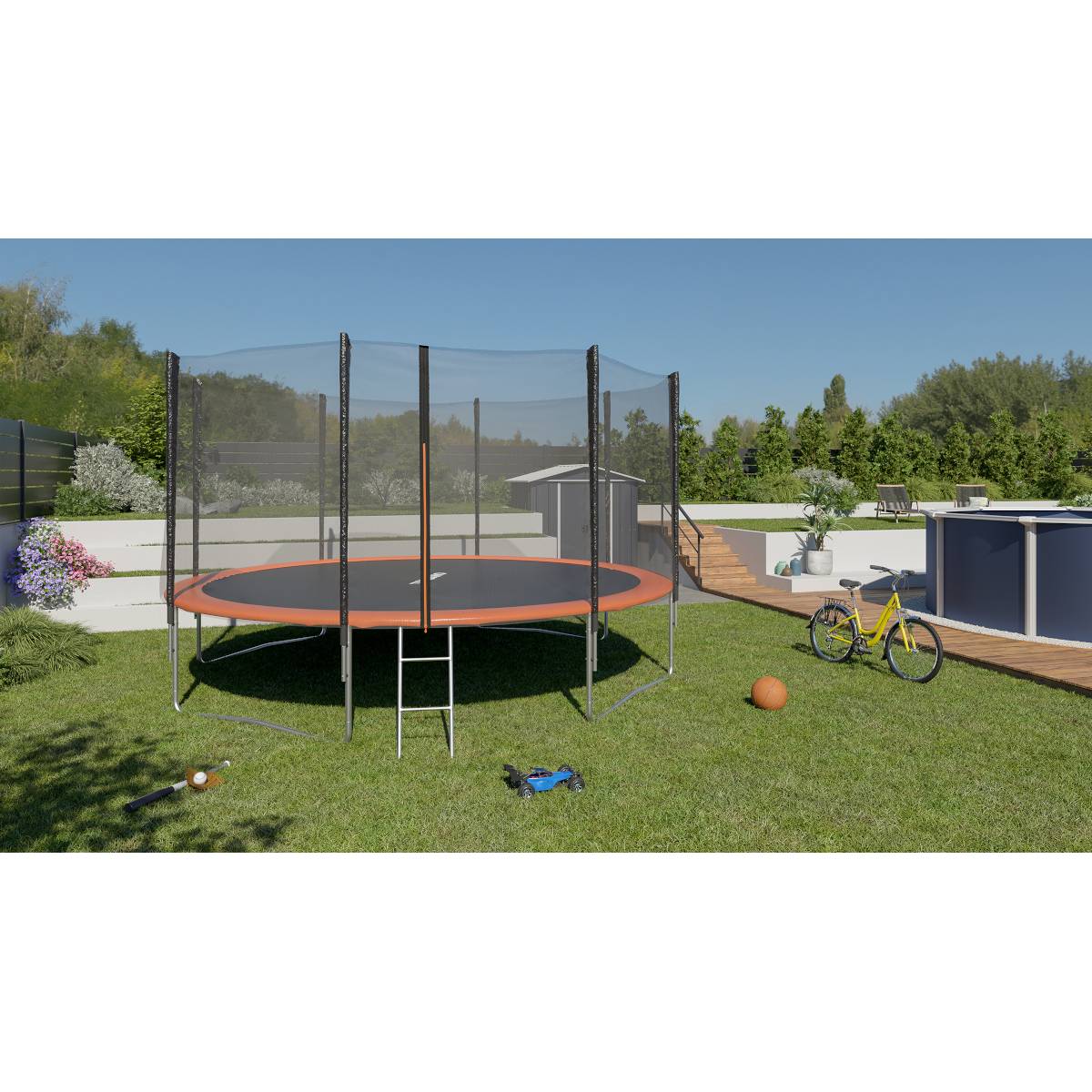 Trigano - Trampoline - 3,66 m de diamètre - Hauteur : 2,69 m - Structure métal Trigano - Imagen 4