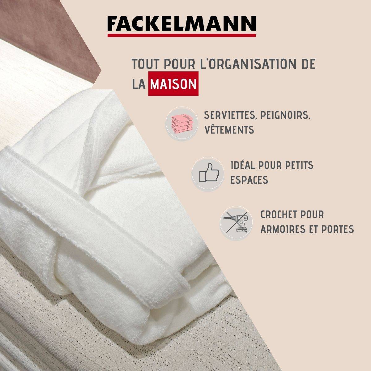 Lot de 2 crochets muraux en métal Fackelmann Tecno - Image 2