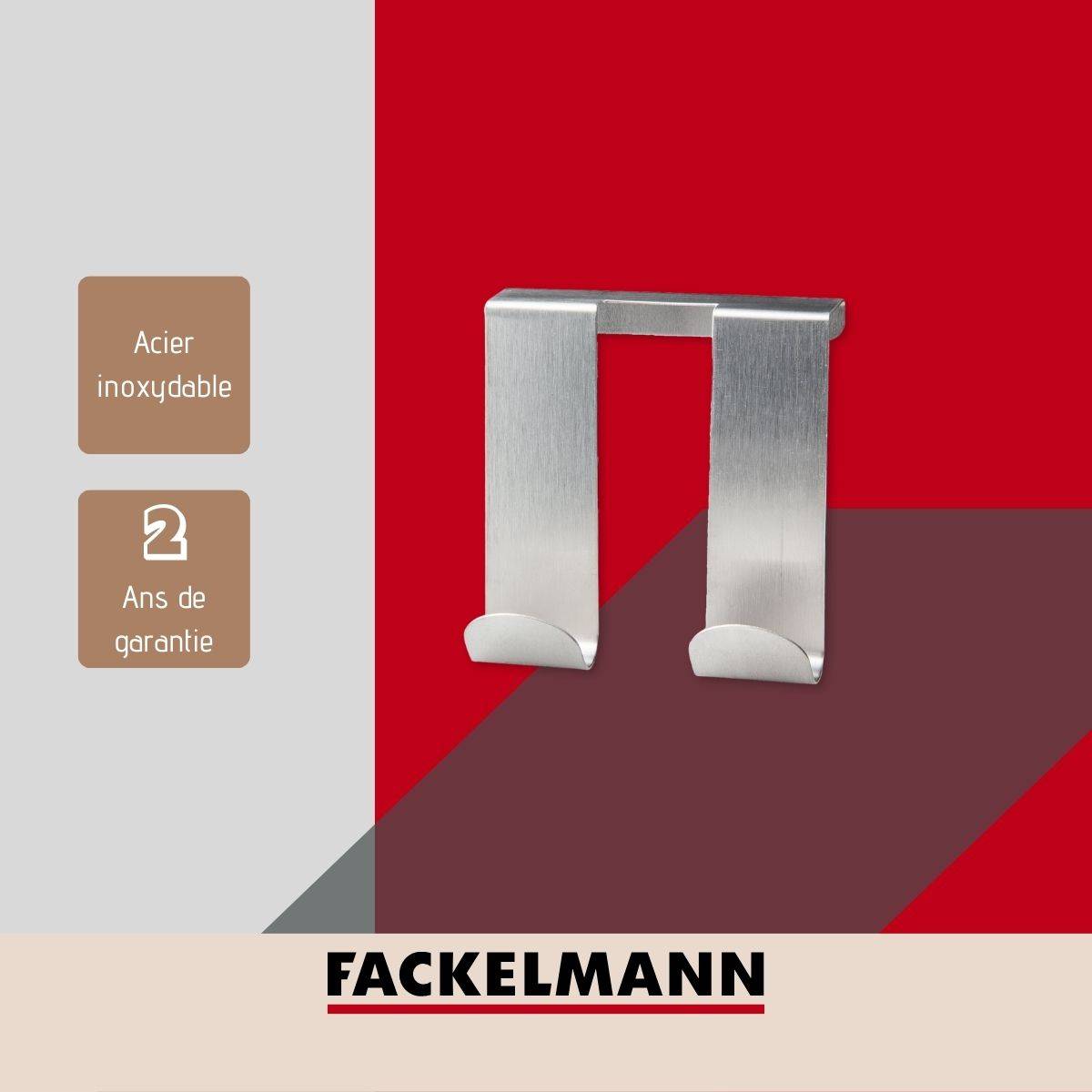 Lot de 2 crochets muraux en métal Fackelmann Tecno - Image 4