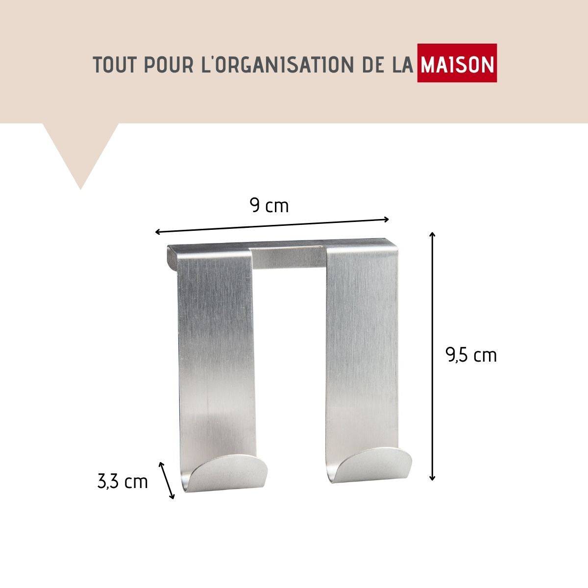 Lot de 2 crochets muraux en métal Fackelmann Tecno - Image 3
