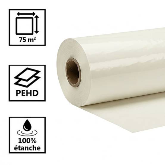 Bache peinture 3x25m 80 Microns Protection sol 75 m² Rouleau, Polyéthylène Translucide , Bâche Chantier Résistante - Imagen 3
