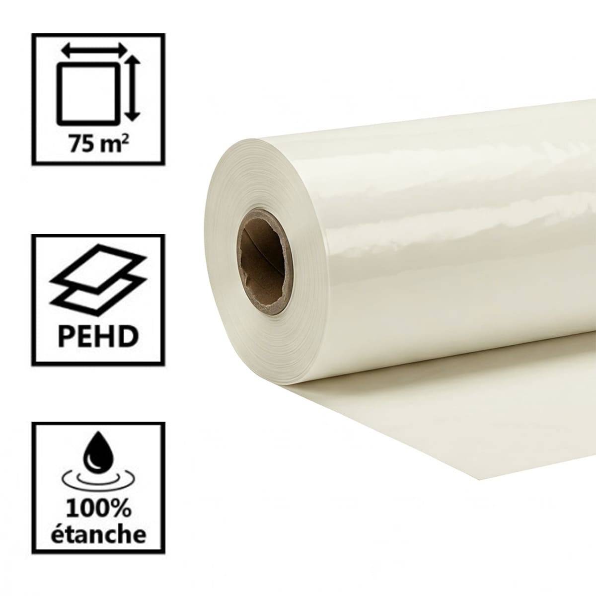 Bache peinture 3x25m 80 Microns Protection sol 75 m² Rouleau, Polyéthylène Translucide , Bâche Chantier Résistante - Imagen 3