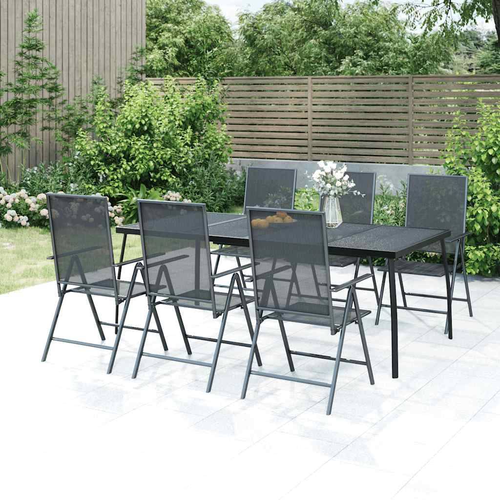 PANGIVO - Table de Jardin Anthracite 200 x 100 x 72 cm Treillis d'Acier - PANGIVO - Image 1
