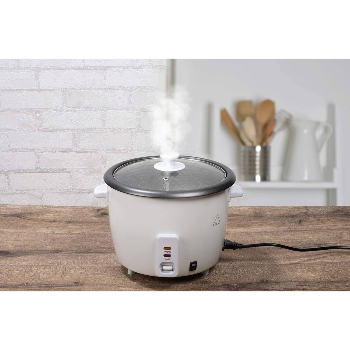 Alpina - Cuiseur à riz 1.8L 700W Cuiseur Vapeur Rice Cooker Gobelet mesure + spatule à riz ALPINA - Imagen 4
