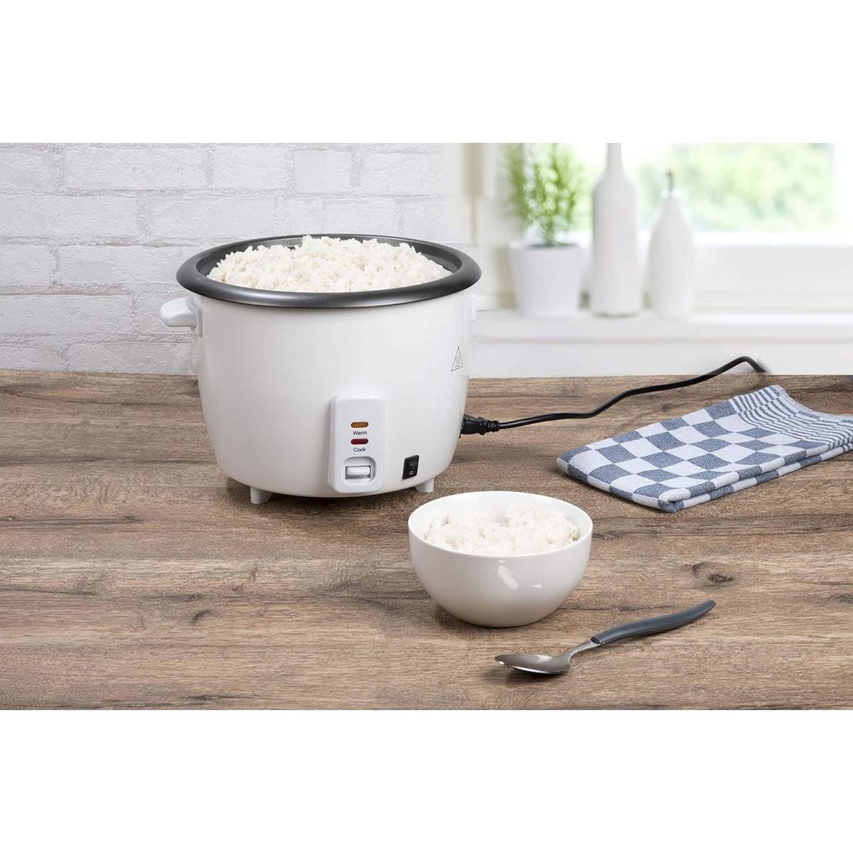 Alpina - Cuiseur à riz 1.8L 700W Cuiseur Vapeur Rice Cooker Gobelet mesure + spatule à riz ALPINA - Imagen 5