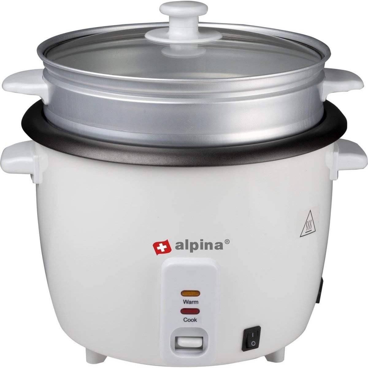 Alpina - Cuiseur à riz 1.8L 700W Cuiseur Vapeur Rice Cooker Gobelet mesure + spatule à riz ALPINA - Imagen 1