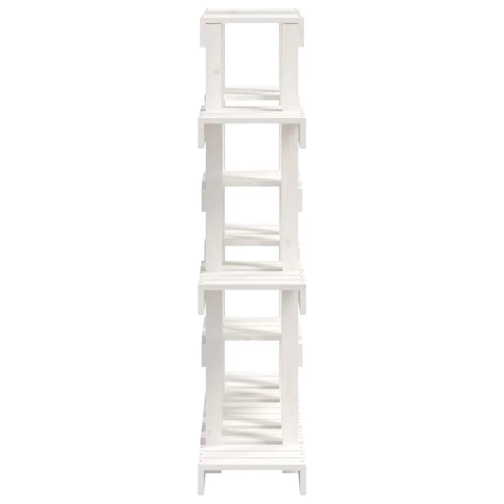 Support à plantes élégant jardin salon 104,5 x 25 x 109,5 cm en bois de pin blanc - Image 3