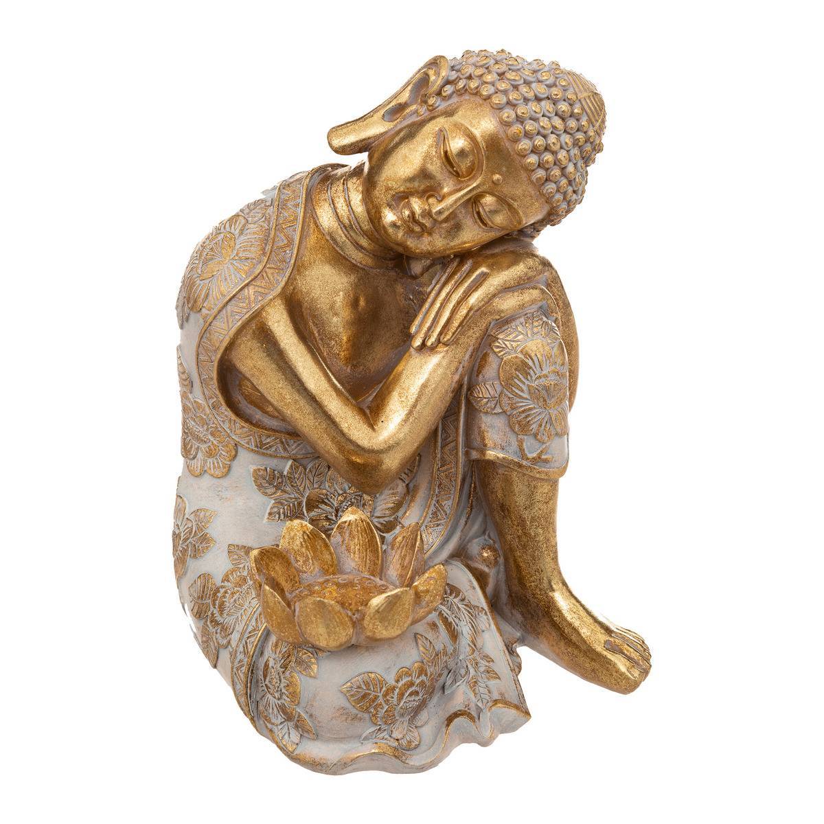 Atmosphera - Bouddha assis Atherya H.23cm résine - Atmosphera Créateur d'intérieur - Image 1