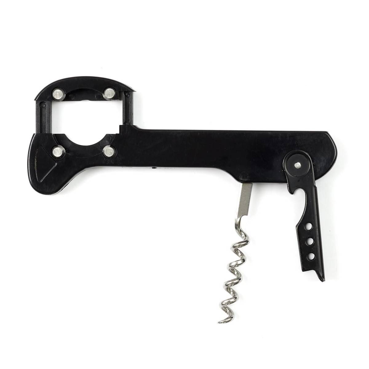 Cook Concept - Tire-Bouchon 3 en 1 "Décapsuleur" 14cm Noir - Image 2
