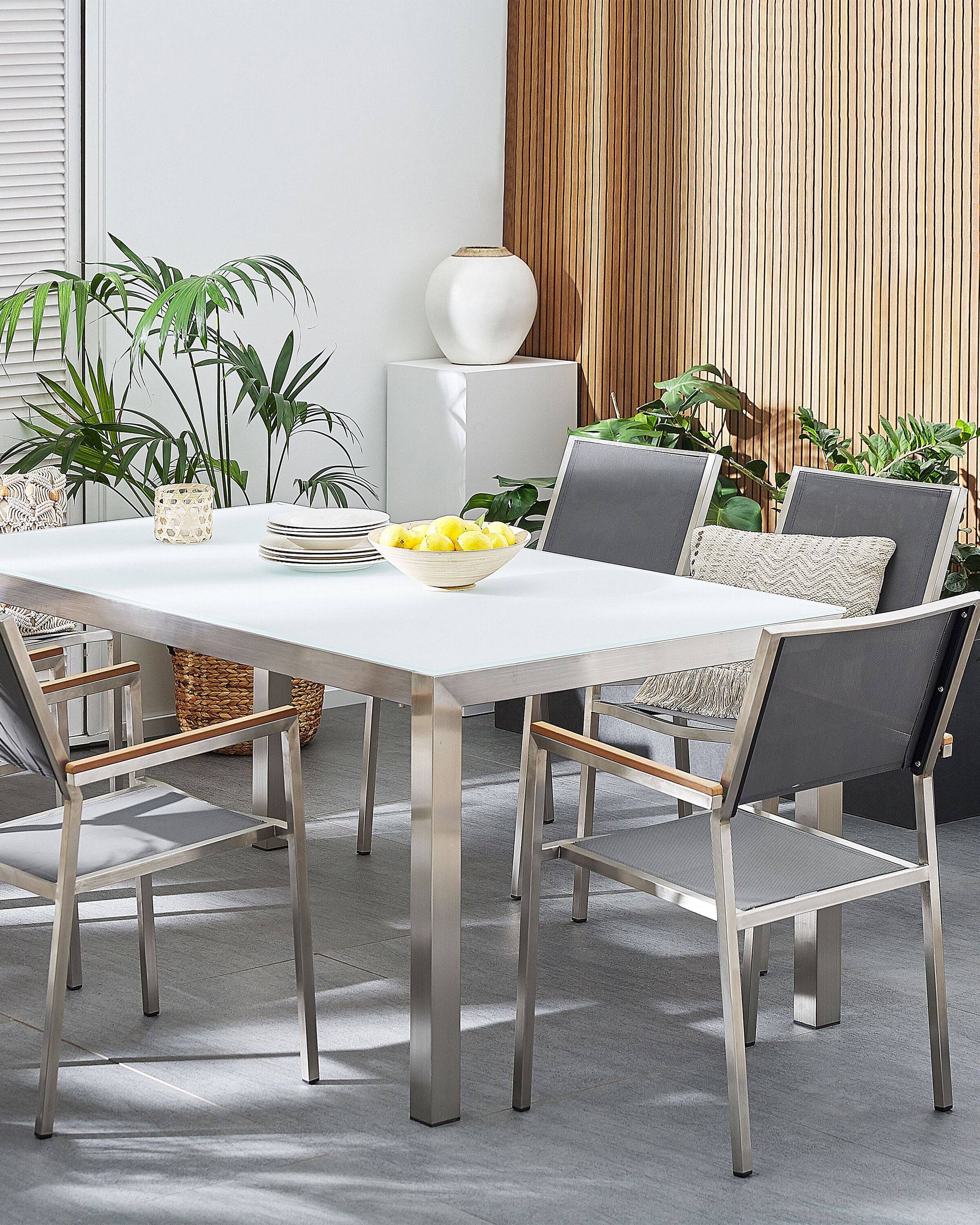 Beliani - Chaise de jardin Acier inox Gris GROSSETO - Beliani - Imagen 1