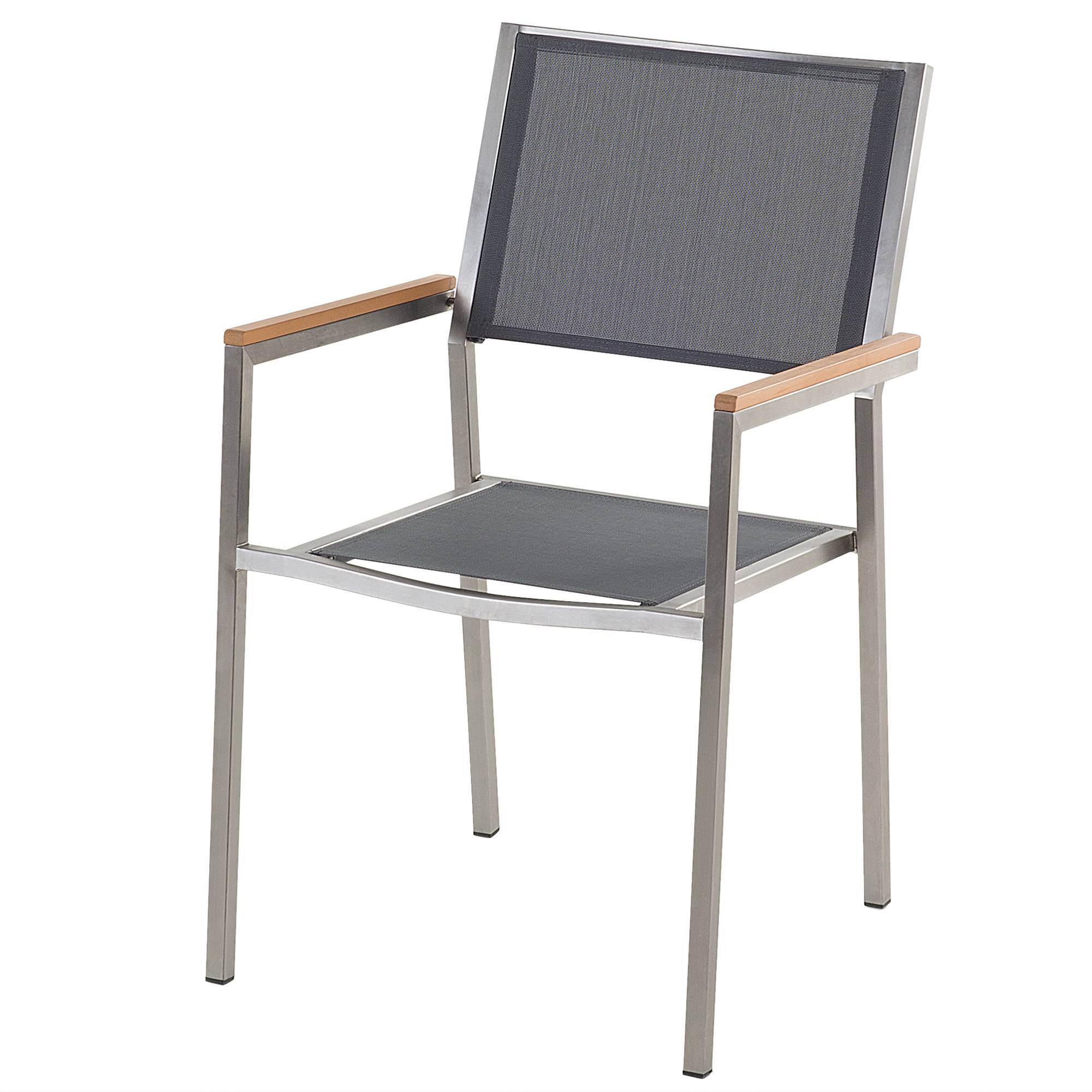Beliani - Chaise de jardin Acier inox Gris GROSSETO - Beliani - Imagen 4