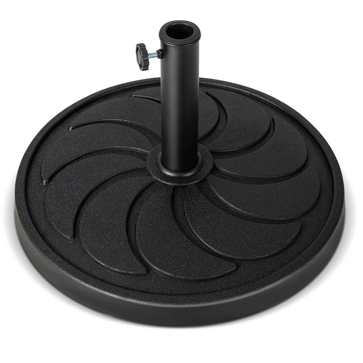 Helloshop26 - Base de parasol d'extérieur 18 kg support de parasol rond diamètre 54 cm s'adapte aux poteaux de parasol 38 et 48 mm - Imagen 1