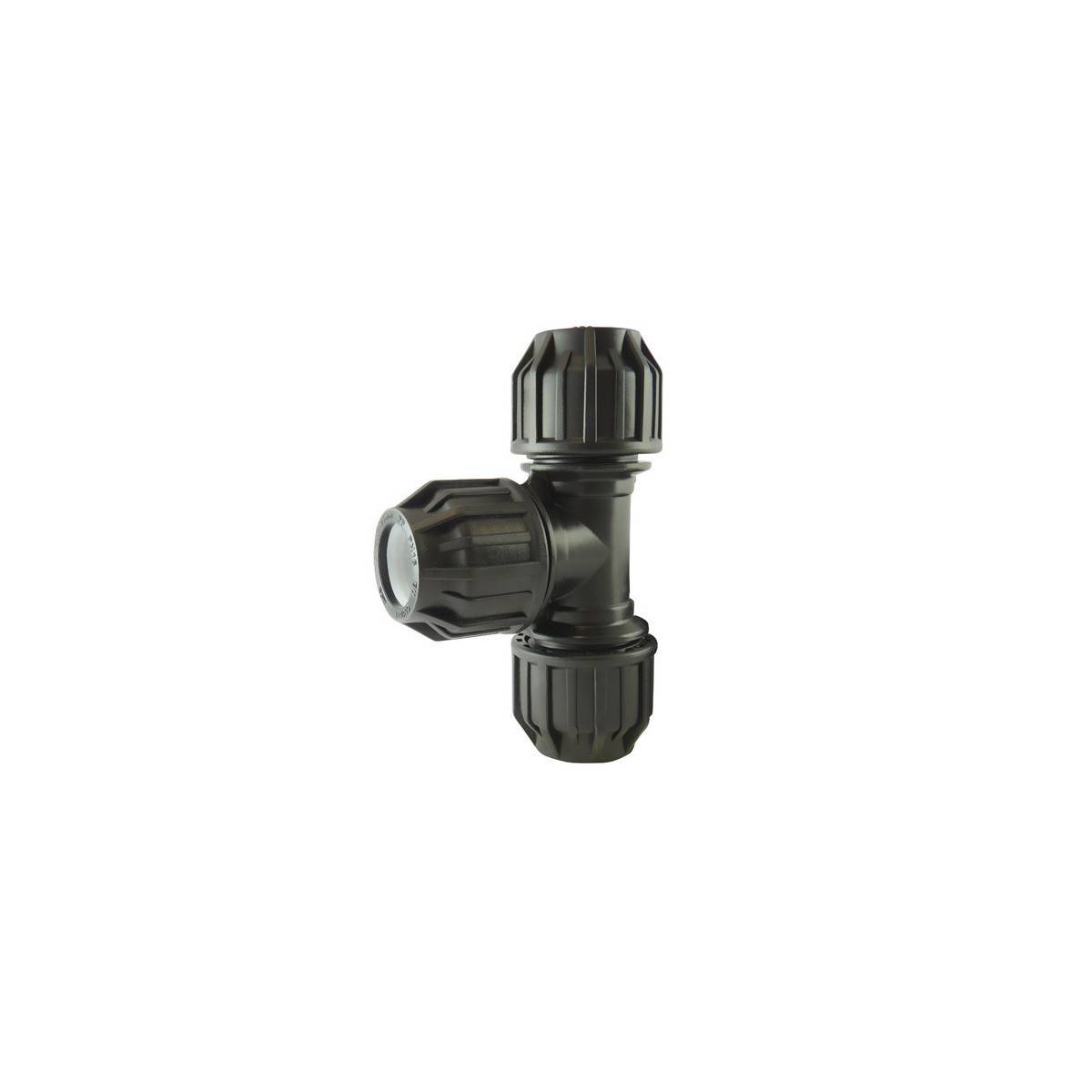 Codital - Té Égal à Compression pour Tube PE | Raccord Polypropylène PN16 - 75mm