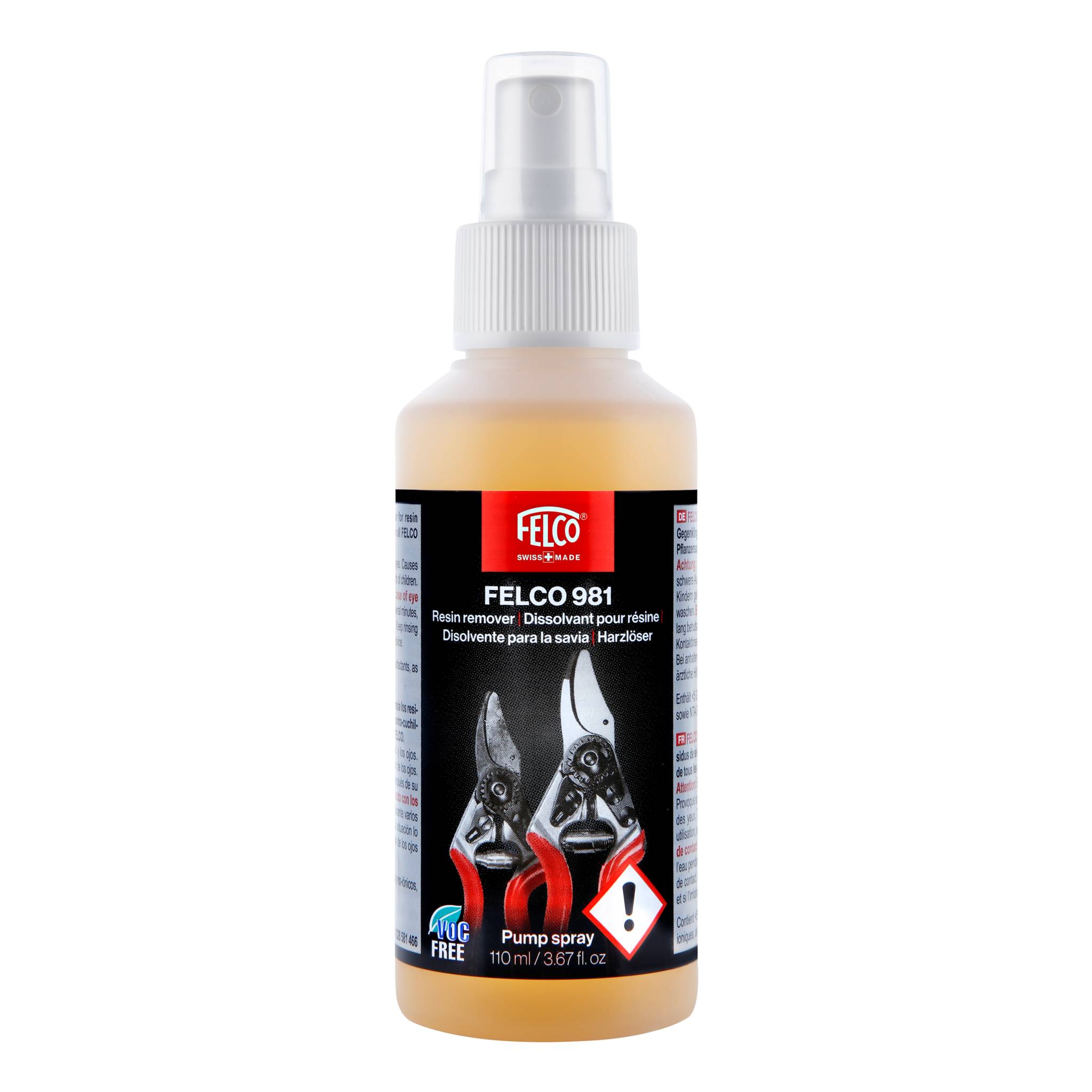 Felco - FELCO Produit dissolvant de résine – Spray sans COV n° 981 (nettoyer et entretenir les sécateurs, élimine la résine, la saleté) FELCO 981 - Image 1
