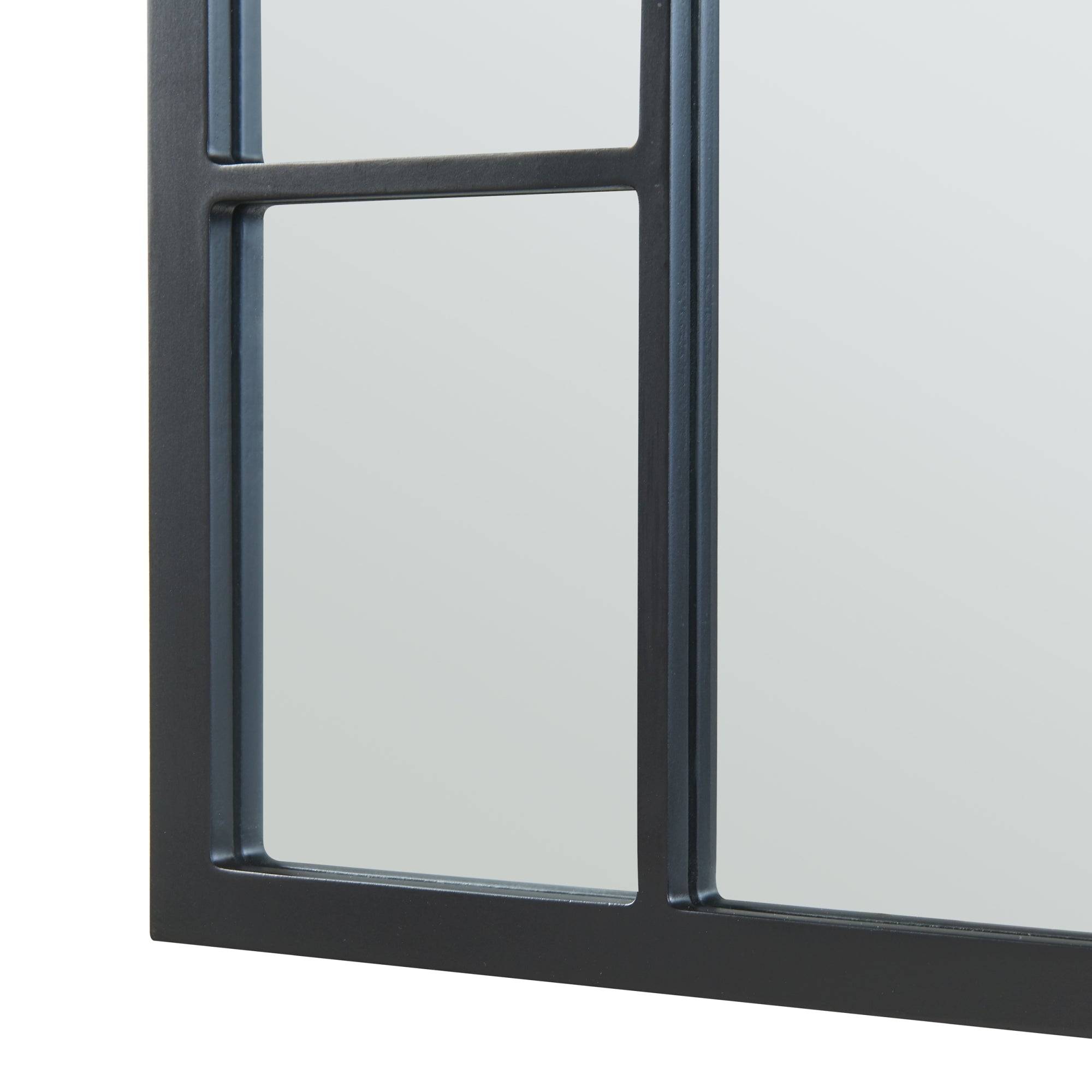 Miroir décoration moderne design mural MDF 90 x 60 cm noir - Image 6