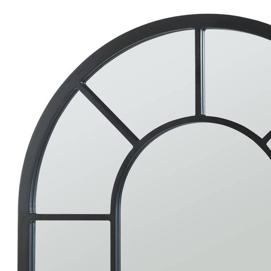 Miroir décoration moderne design mural MDF 90 x 60 cm noir - Image 4