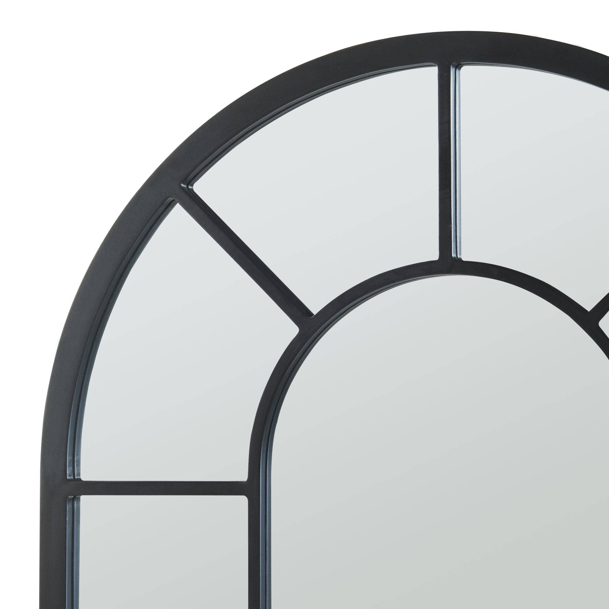 Miroir décoration moderne design mural MDF 90 x 60 cm noir - Image 4