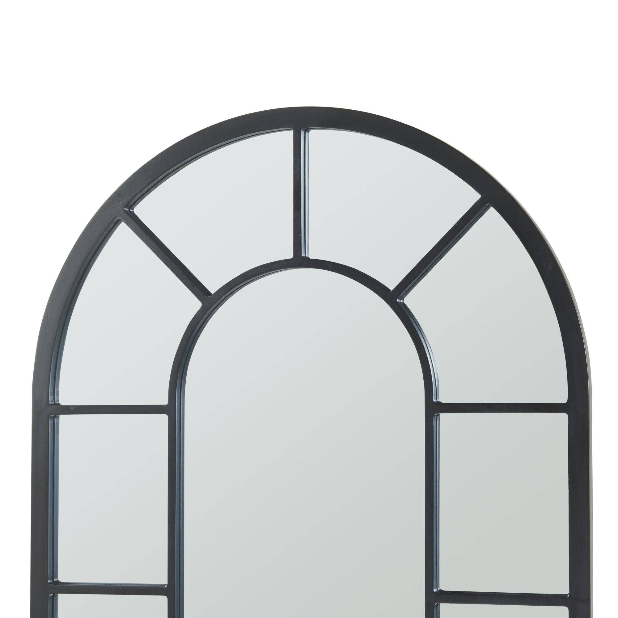 Miroir décoration moderne design mural MDF 90 x 60 cm noir - Image 5