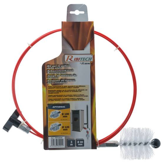 Ribitech - Kit de ramonage pour poêle à granulés - Câble 3 mètres - Image 1