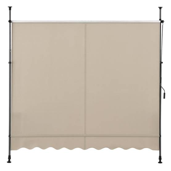 Helloshop26 - Brise-soleil pare-soleil métal et polyester hauteur variable sable 250 x 120 x 200-300 cm - Imagen 3