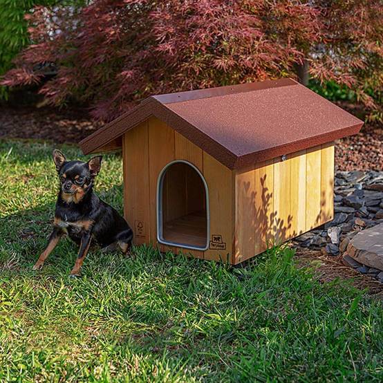 Ferplast - Ferplast Niche pour chiens pour l'extérieur DOMUS MINI, en bois FSC, Pieds isolants en plastique, Porte anti-morsures en aluminium - Imagen 5