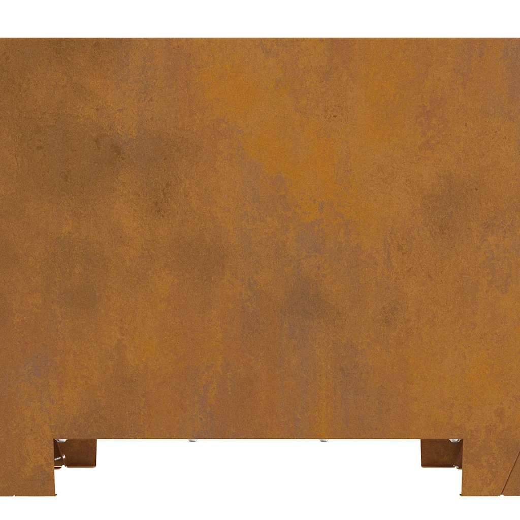 ComfortXL - Brasero de jardin carré en acier léger chauffage extérieur Marron 60x60cm – ComfortXL Outdoor Living - Image 8