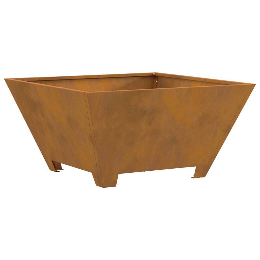 ComfortXL - Brasero de jardin carré en acier léger chauffage extérieur Marron 60x60cm – ComfortXL Outdoor Living - Image 2