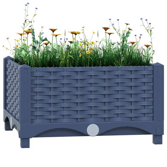 Jardibric Cadre En Polypropylène 40x40 Cm Gris - Structure Robuste Pour Aménagement Extérieur