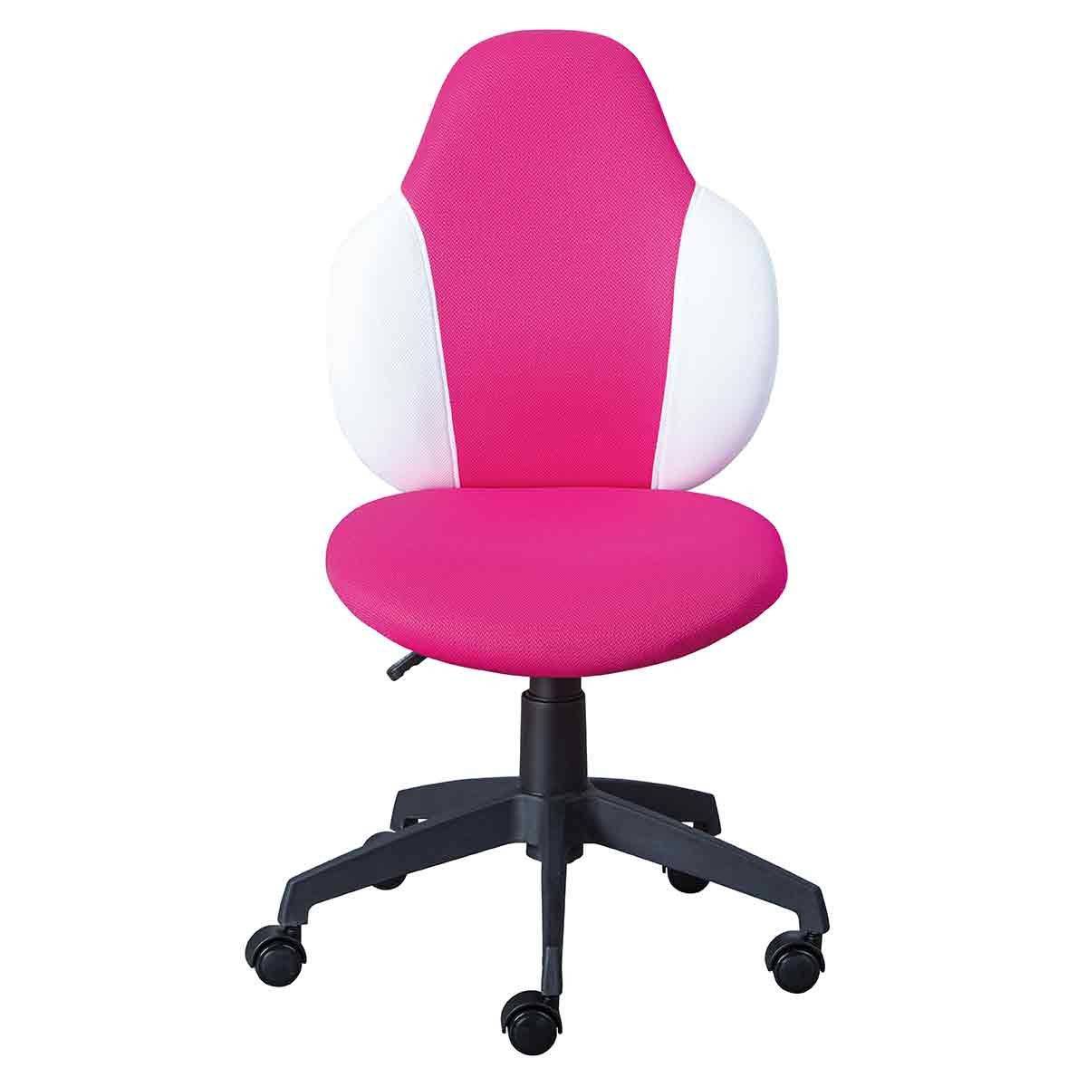 Paris Prix - Chaise de Bureau "Jessi" 100cm Rose & Blanc - Image 2