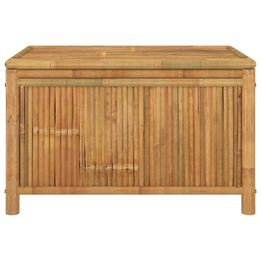 Coffre boîte meuble de jardin rangement 90 x 52 x 55 cm bambou - Image 2