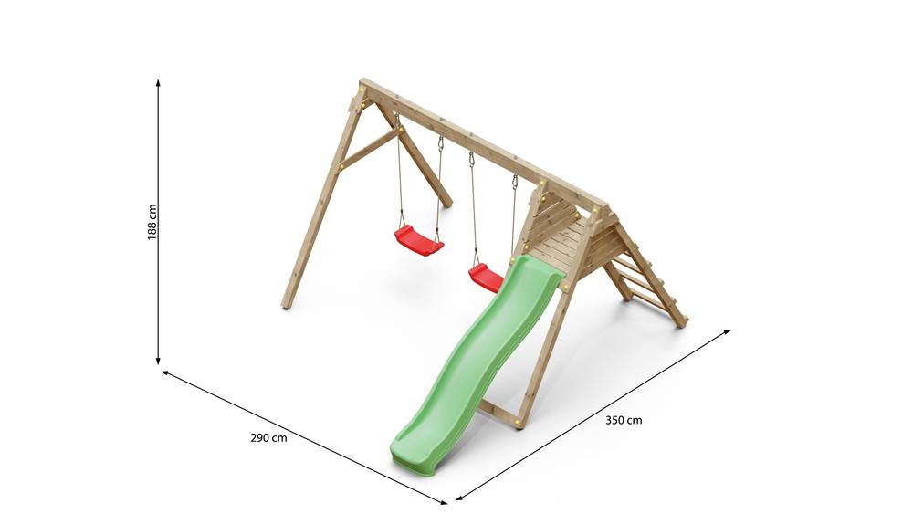 Chalet & Jardin - Portique & Toboggan de jardin en bois  390 x 256 x 252 cm - Azalée Chalet & Jardin - Imagen 6