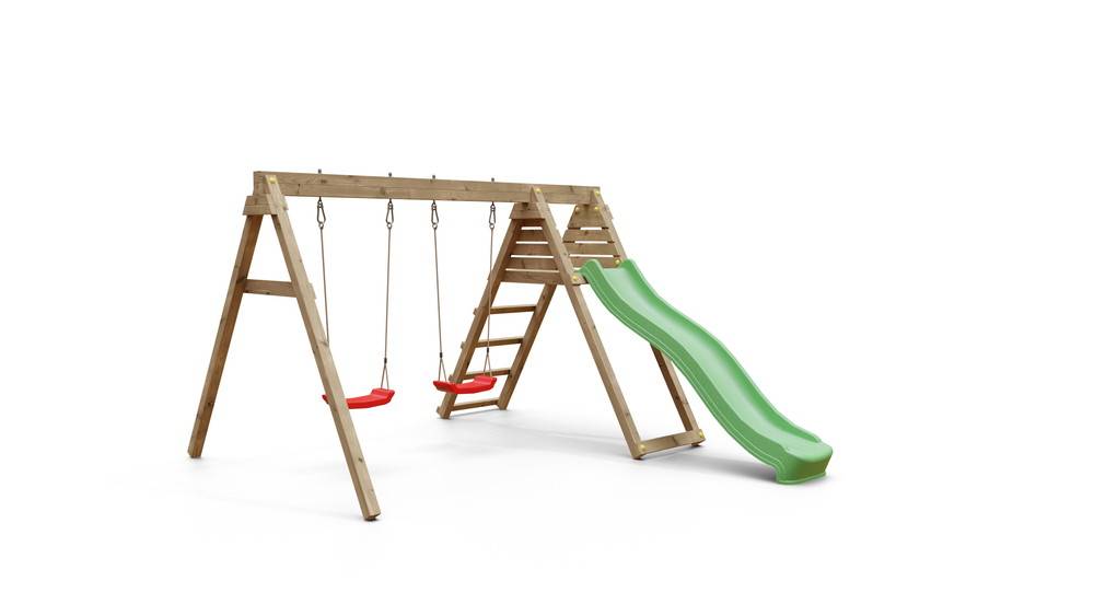 Chalet & Jardin - Portique & Toboggan de jardin en bois 390 x 256 x 252 cm - Azalée Chalet & Jardin - Imagen 2