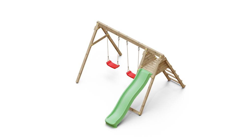 Chalet & Jardin - Portique & Toboggan de jardin en bois 390 x 256 x 252 cm - Azalée Chalet & Jardin - Imagen 3