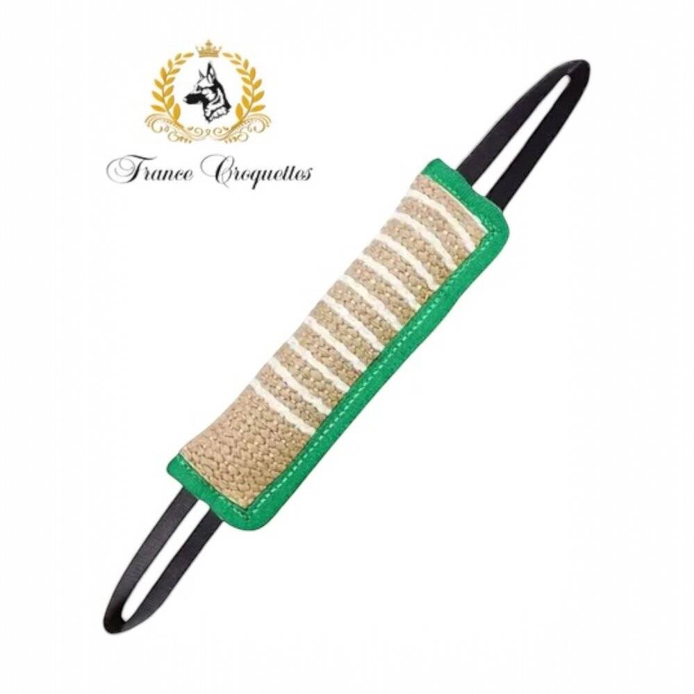 France Croquettes - Boudin rouge de jeux et de dressage canin en toile de jute 30cm  pour chien, FranceCroquettes - Imagen 1