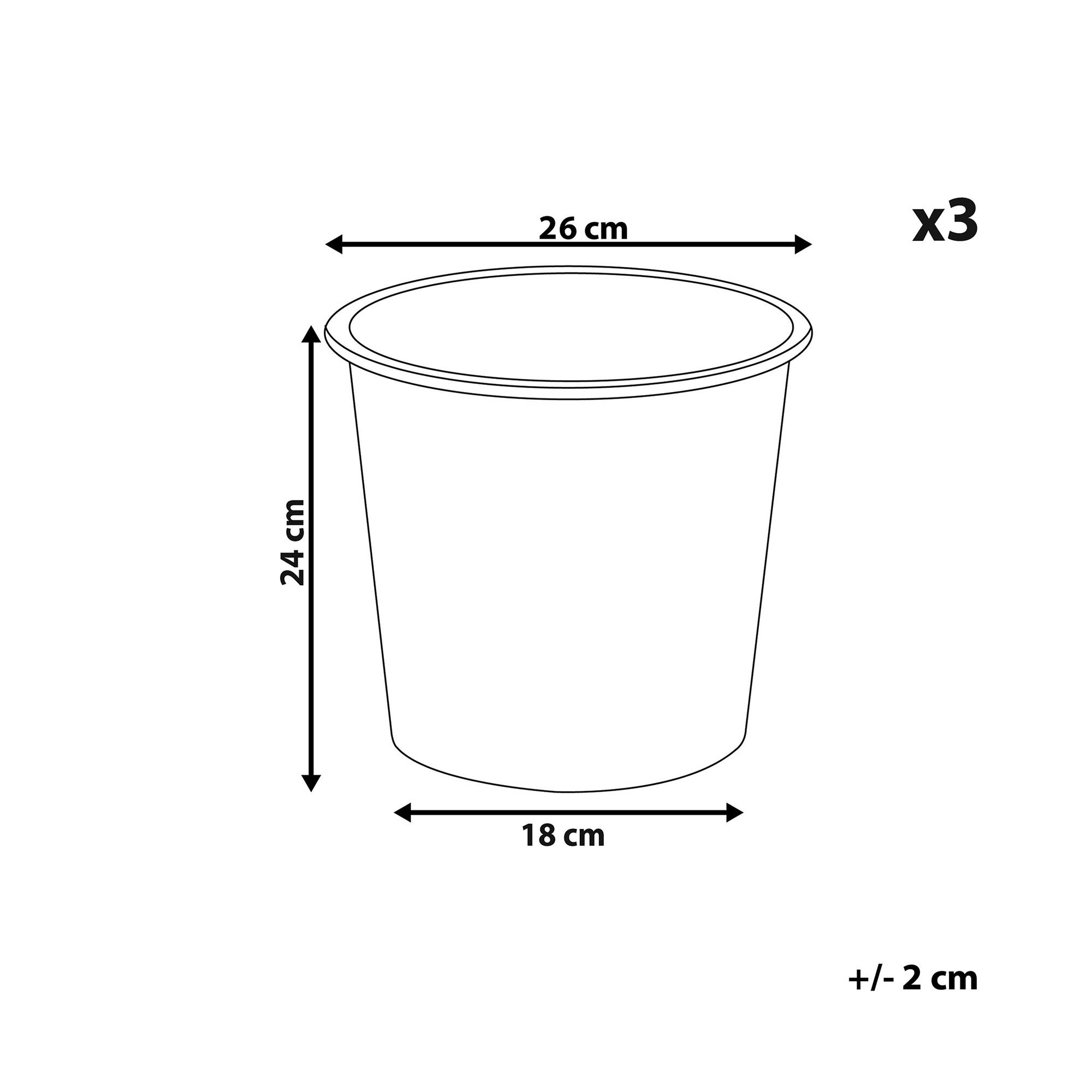 Beliani - Insert Rond Noir Synthétique ⌀ 26 cm pour Pot de Fleurs UV Résistant pour Intérieur et Extérieur Imperméable - Imagen 3