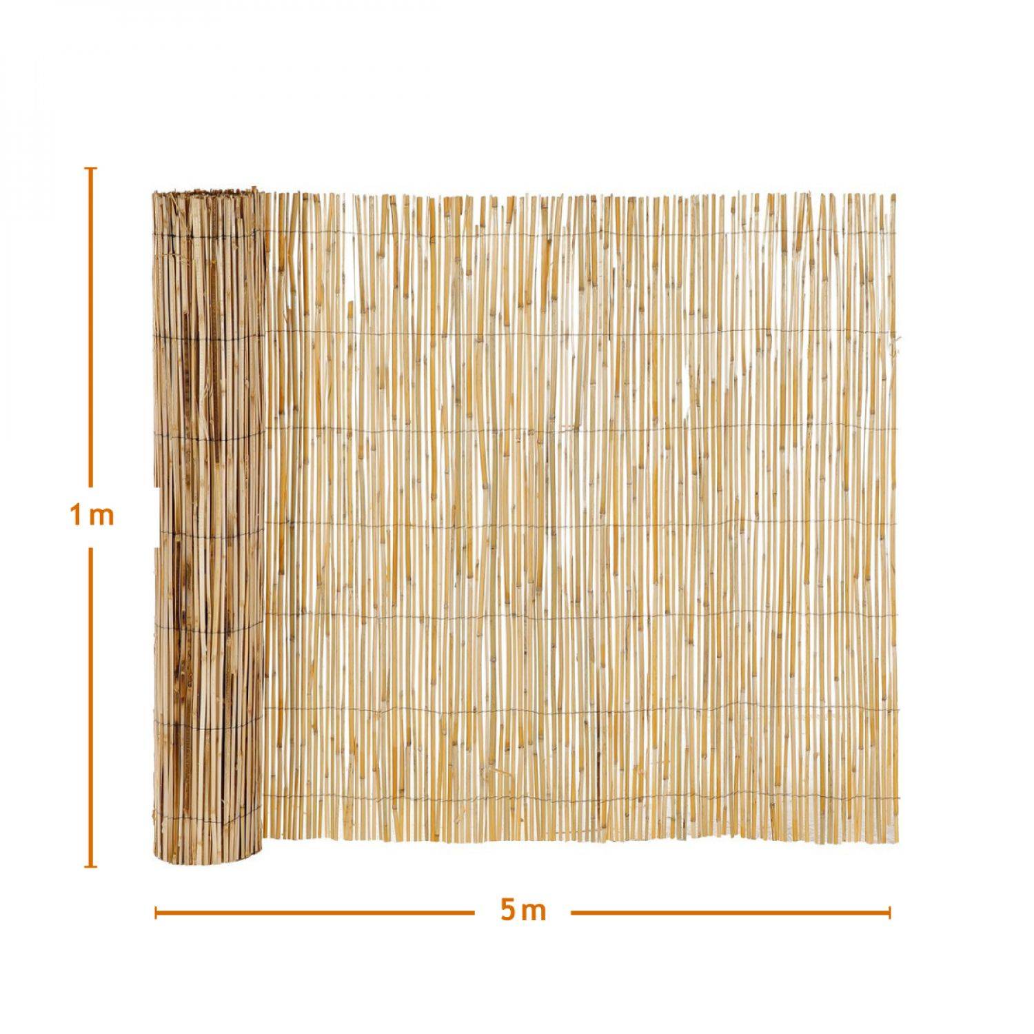 Canisse, brise vue occultant en roseau fendu - 1 x 5 m - Linxor - Image 2