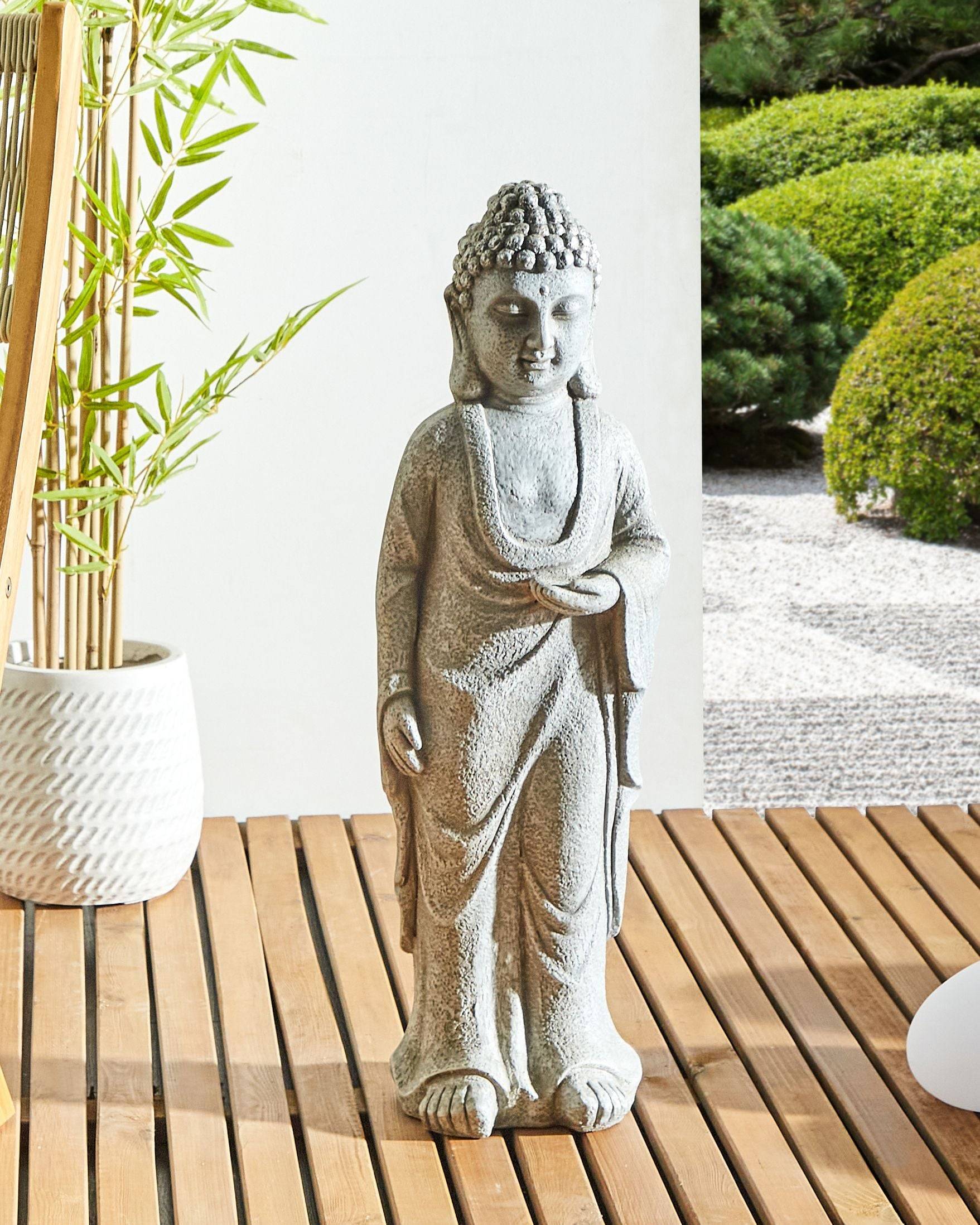 Beliani - Statue de jardin Oxyde de magnésium Gris THOIRY - 21x20x70- Beliani - Image 1