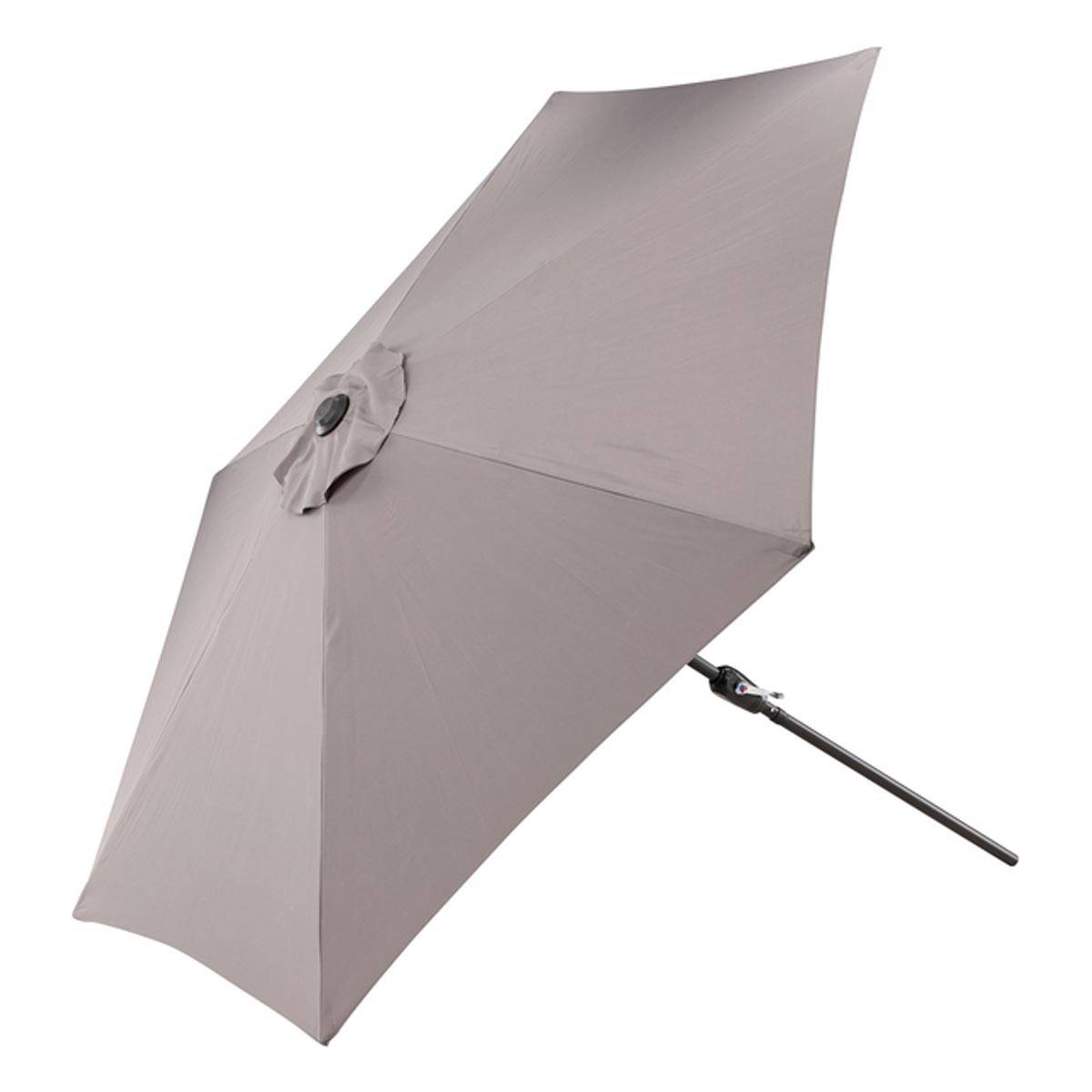 Paris Prix - Parasol Inclinable "Leeds" 300cm Gris