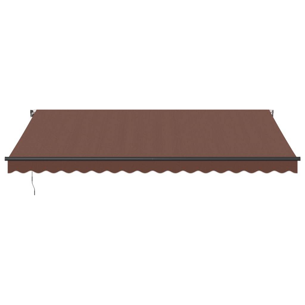 Store Banne Manuel Aluminium pour Terrasse Cadre Anthracite 450x350cm Marron - ComfortXL Outdoor Living - Image 3